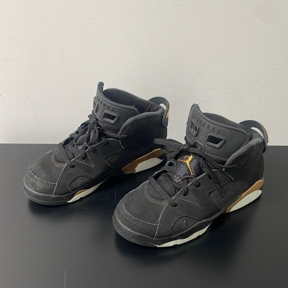 Nike Air Jordan 6 Retro DMP Black Gold 13 little kids 2020 release CT4965-007 - Picture 2 of 14
